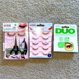 Kiss Natural Lashes & Duo Adhesive Lot NEW!